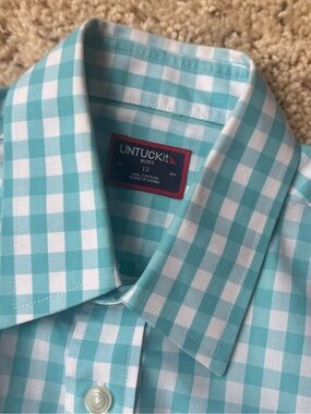 UNTUCKit youth Lightweight plaid Button-Down Shirt